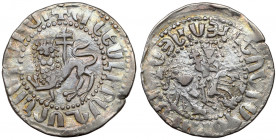 Armenia, Levon I (1198-1219) Tram - lion Srebro, średnica 22,3 x 21,6 mm, waga 2,71 g.&nbsp; 
Grade: XF- 