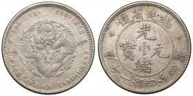 China, Fukien Province, 20 Fen no date (1903-1908) Srebro, średnica 23.3 mm, waga 5.32 g. Moneta pozyskana spoza terytorium RP - nie wymagająca pozwol...