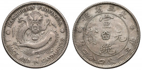 China, Manchurian Provinces, 20 Fen no date (1914-1915) Srebro, średnica 23.4 mm, waga 5.09 g. Moneta pozyskana spoza terytorium RP - nie wymagająca p...