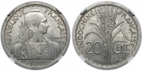 French Indochina, 20 centimes 1945 - Essai / Próba 
Grade: NGC MS63 