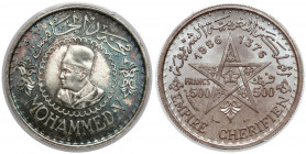 Morocco, Mohammed V, 500 francs 1956 
Grade: PCGS MS65 