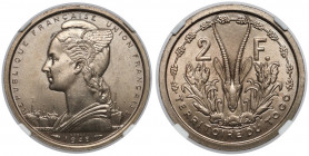 Togo, 2 francs 1948 - Essai / Próba 
Grade: NGC MS65 
