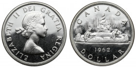 Canada, Elizabeth II, Dollar 1962 
Grade: AU 