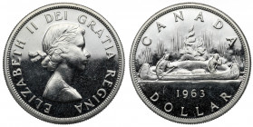 Canada, Elizabeth II, Dollar 1963 
Grade: AU 