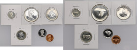 Kanada, zestaw monet 1967 rok - stempel polerowany (6pcs) Monety w stanach emisyjnych, wybite specjalnie przygotowanym stemplem polerowanym.&nbsp; 
