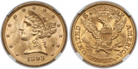 USA, 5 dollars 1893 
Grade: NGC MS63 