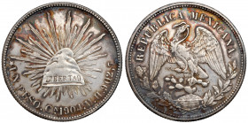 Meksyk, Peso 1904 Culiacán Srebro, średnica 39,2 mm, waga 27,0 g.&nbsp;

Grade: XF- 