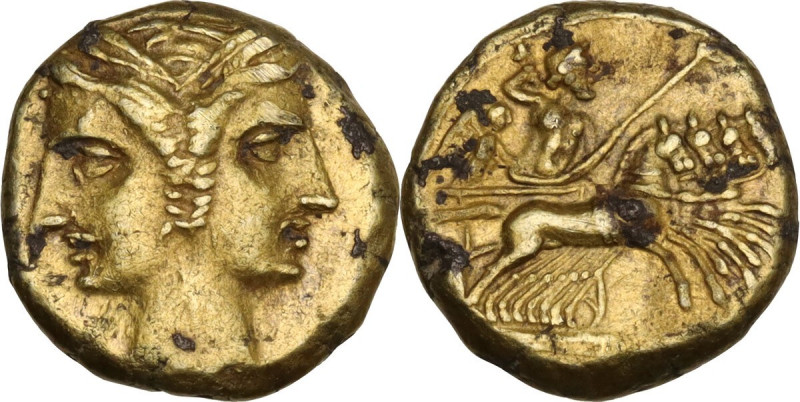 Greek Italy. Central and Southern Campania, Capua. Carthaginian at "Capua" (c. 2...