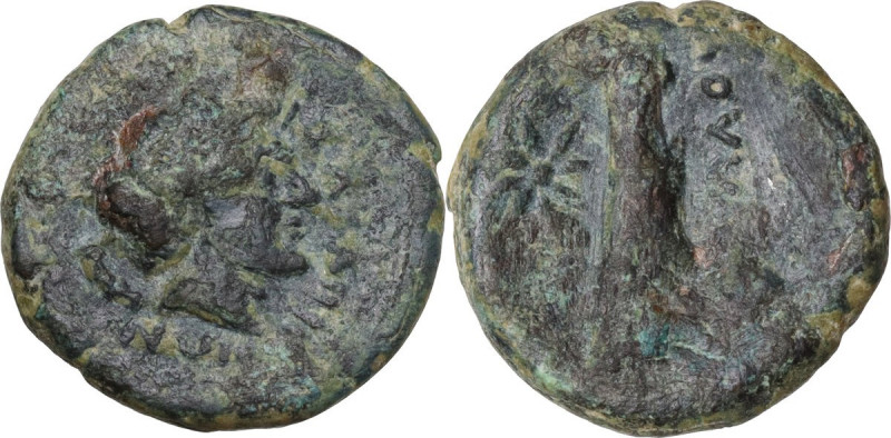 Greek Italy. Northern Apulia, Salapia. AE 16 mm. c. 225-210 BC. Obv. ΣΑΛΑΠΙΝΩΝ. ...