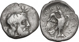 Sicily. Akragas. AR Litra, 279-241 BC. Obv. Bearded male head right. Rev. ΑΚΡΑΓΑΝΤΙΝΩΝ. Eagle standing right, head left. HGC 2 111; SNG ANS 1112. AR. ...