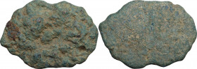 Aes formatum. AE Cast Circular Cake, Etruria, 8th-4th century BC. Cf. Haeberlin pl. 2, 1-2. AE. 552.00 g. RRR. mm. 117 x 84 x 18. An extremely rare an...