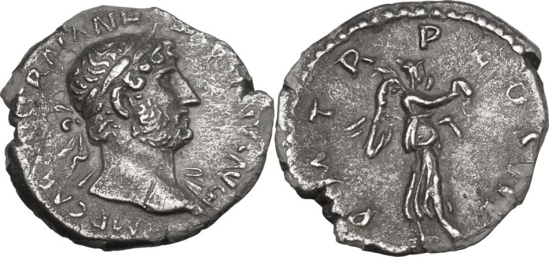Hadrian (117-138). AR Quinarius, 119-122 AD. Obv. IMP CAESAR TRAIAN HADRIANVS AV...