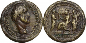 Antoninus Pius (138-161). AE Medallion, possibly "Paduan” after Giovanni Cavino, 1500-1570 AD. Obv. ANTONINVS AVG PIVS P P TR P XVI. Bare head right,....