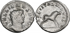 Gallienus (253-268). BI Antoninianus, Mediolanum mint, 260-261 AD. Obv. GALLIENVS AVG. Radiate and cuirassed bust right . Rev. GAL LEG I ITAL VI P VI ...