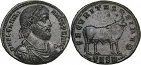 Julian II (361-363). AE 29 mm. Thessalonica mint, 361-363 AD. Obv. DN FL CL IVLIANVS PF AVG. Pearl-diademed, draped and cuirassed bust right. Rev. SEC...
