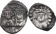 Heraclius (610-641). AR Half Siliqua, Carthage mint. Obv. [DN] ЄRAC[ΛIO PP AV] Facing bust of Heraclius. Rev. Facing busts of Heraclius Constantine an...