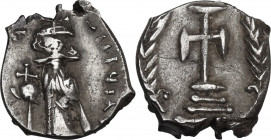 Constans II (641-668). "Ceremonial" Silver Coinage. AR Half Miliaresion or Siliqua, Constantinople mint, 652-654 AD. Obv. [d N CONSTAN]TINЧS[ PP AV] C...