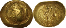 Constantine X, Ducas (1059-1067). AV Histamenon Nomisma. Constantinople mint, 1062-1065 AD. Obv. +IhS XIS RCX – RCGNANTIhm. Christ Pantokrator enthron...