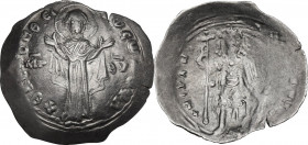 Alexius I, Comnenus (1081-1118). AR Miliaresion, Constantinople mint. Obv. The Virgin orans standing facing, wearing pallium and maphorium. Rev. Alexi...