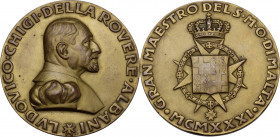 Malta SMOM. Ludovico Chigi Albani della Rovere (1866-1951), Gran Maestro del Sovrano militare ordine di Malta. Medaglia 1931. D/ LVDOVICO CHIGI DELLA ...