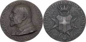 Malta SMOM. Ludovico Chigi Albani della Rovere (1866-1951), Gran Maestro del Sovrano militare ordine di Malta. Medaglia 1934. D/ LVD CHIGI ALBANI M. M...