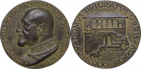 Malta SMOM. Ludovico Chigi Albani della Rovere (1866-1951), Gran Maestro del Sovrano militare ordine di Malta. Medaglia 1945, per il 475° anniversario...