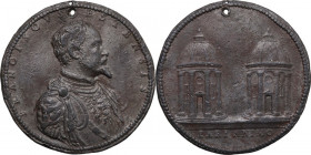 Massa Lombarda. Francesco d'Este (1550-1578). Medaglia, ante 1544. D/ FRANCISCVS ESTENSIS. Busto barbuto a destra, indossa corazza decorata con l'imma...