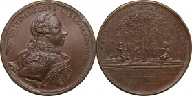 Vittorio Amedeo III (1773-1796). Medaglia 1775 per le nozze del figlio Carlo Emanuele IV con Maria Clotilde di Borbone. D/ VICTORIVS AMEDEUS III REX S...