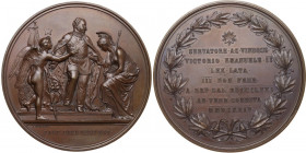 Vittorio Emanuele II (1861-1878). Medaglia 1871 per la proclamazione e il trasferimento a Roma della capitale d'Italia. D/ Vittorio Emanuele II stante...