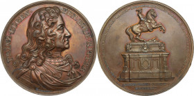 Regnando Vittorio Emanuele II (1849-1861). Eugenio (1663-1736). Medaglia 1865 per l'inaugurazione del monumento equestre di Eugenio di Savoia a Vienna...
