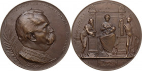 Umberto I (1844-1900). Medaglia 1900 per la morte. D/ HVMBERTVS I REX ITALIAE MDCCCC. Busto a destra; dietro due rami di palma. R/ 9 GENNAIO 1878-20 L...