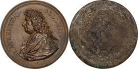 Lorenzo Bellini (1643-1703). Medaglia uniface. D/ * LAVRENTIVS. BELLINI *. Busto a sinistra con capelli lunghi e mantello drappeggiato; sotto la tronc...