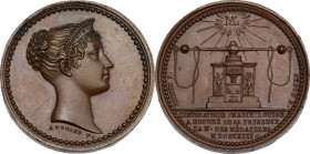 Maria Luigia d'Austria (1815-1847), moglie di Napoleone. Medaglia 1813, per la visita alla zecca di Parigi. D/ Testa diademata a destra; sotto, ANDRIE...