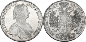 Austria. Maria Theresia (1740-1780). Taler 1756, Hall mint. KM 1816. Davenport 1121. Herinek 451. AR. 27.95 g. 40.00 mm. Lustrous. AU.