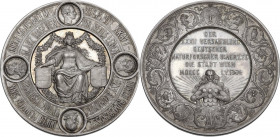 Austria. Franz Joseph (1848-1916). Silver medal 1856 for the Congress of German Naturalists and Doctors in Vienna. Brettauer 2416. AR. 104.00 g. 69.00...