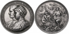 Austria. Franz Joseph (1848-1916). Medal 1889 for the wedding of Marie Valerie (1869-1924) to Archduke Franz Salvator (1866-1939). Wurz. 2782; Hauser ...