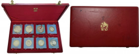 Czechoslovakia. KSČ. Silver Coins set (8 pcs). Export set of commemorative coins and medals NUMIVERSAL (Milano). Kremnitz. Contains: 100 Korun 1971 Má...