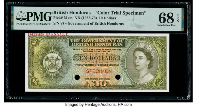 British Honduras Government of British Honduras 10 Dollars ND (1953-73) Pick 31c...