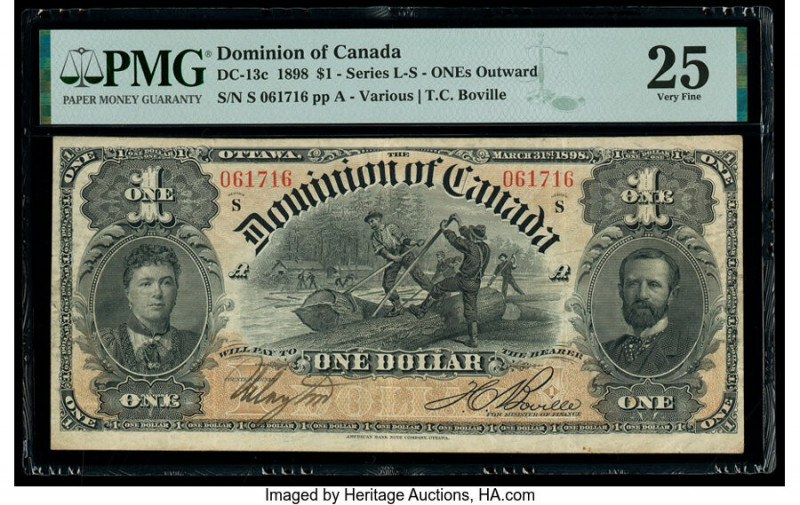 Canada Dominion of Canada $1 31.3.1898 DC-13c PMG Very Fine 25. 

HID09801242017...