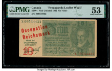 Canada Propaganda Leaflet No Value 1942 Pick UNL PMG About Uncirculated 53. Pinholes and a tear are noted on this example.

HID09801242017

© 2020 Her...