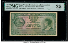 Cape Verde Banco Nacional Ultramarino 20 Escudos 16.11.1945 Pick 43 PMG Very Fine 25. Stains are noted on this example.

HID09801242017

© 2020 Herita...
