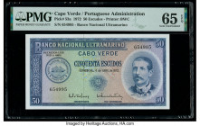Cape Verde Banco Nacional Ultramarino 50 Escudos 4.4.1972 Pick 53a PMG Gem Uncirculated 65 EPQ. 

HID09801242017

© 2020 Heritage Auctions | All Right...
