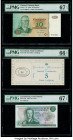 Finland Finlands Bank 10 Markkaa 1980 Pick 111a PMG Superb Gem Unc 67 EPQ; Greenland Trade Certificate 5 Skilling ND (1942) Pick M9 PMG Gem Uncirculat...
