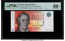 Finland Finlands Bank 500 Markkaa 1986 (ND 1991) Pick 120 PMG Gem Uncirculated 66 EPQ. 

HID09801242017

© 2020 Heritage Auctions | All Rights Reserve...