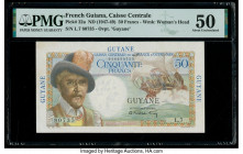 French Guiana Caisse Centrale de la France Libre 50 Francs ND (1947-49) Pick 22a PMG About Uncirculated 50. 

HID09801242017

© 2020 Heritage Auctions...