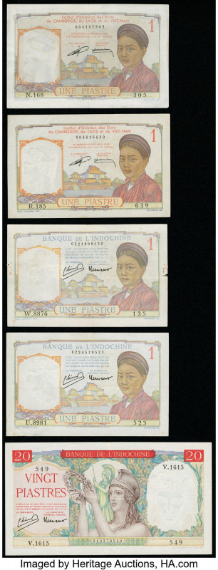 French Indochina and France Group of 12 Examples Very Fine-Extremely Fine. 

HID...