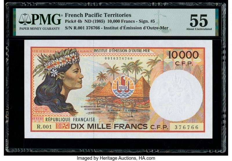 French Pacific Territories Institut d'Emission d'Outre Mer 10,000 Francs ND (198...