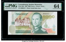 Luxembourg Institut Monetaire Luxembourgeois 5000 Francs 1996 Pick 60b PMG Choice Uncirculated 64. 

HID09801242017

© 2020 Heritage Auctions | All Ri...