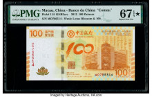 Macau Banco Da China 100 Patacas 2012 Pick 114 KNB3a-c PMG Superb Gem Unc 67 EPQ S. 

HID09801242017

© 2020 Heritage Auctions | All Rights Reserved