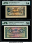 Mozambique Banco Da Beira 50 Centavos; 1 Libra 15.9.1919; 15.3.1934 Pick R4a; R31 PMG About Uncirculated 55; About Uncirculated 50 EPQ. 

HID098012420...